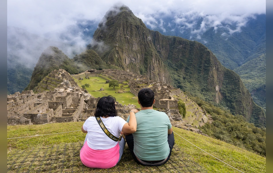Admiring MachuPicchu from above