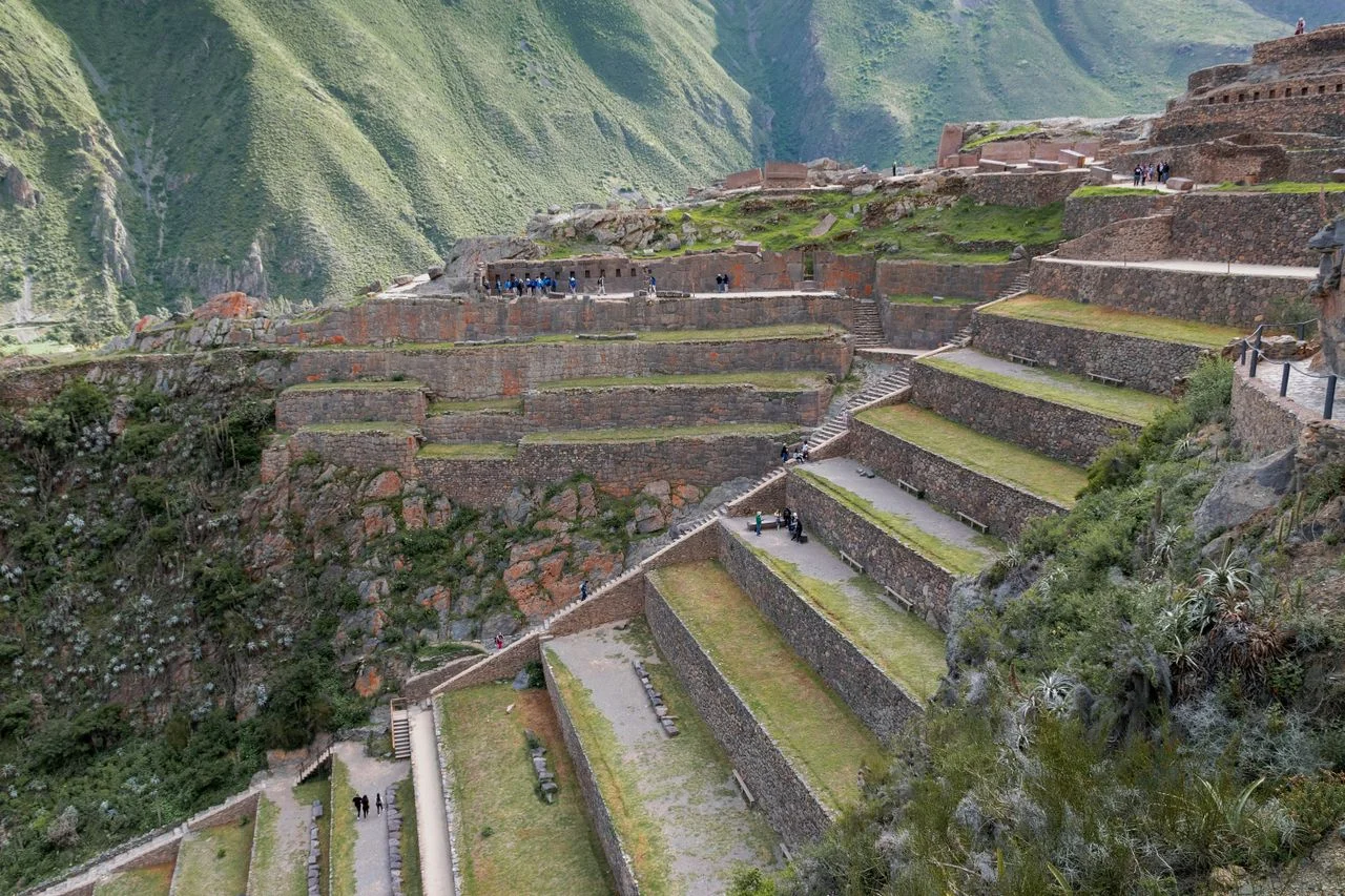 Inca terraces and archaeological complex of Ollantaytambo in the Sacred Valley of Cusco
